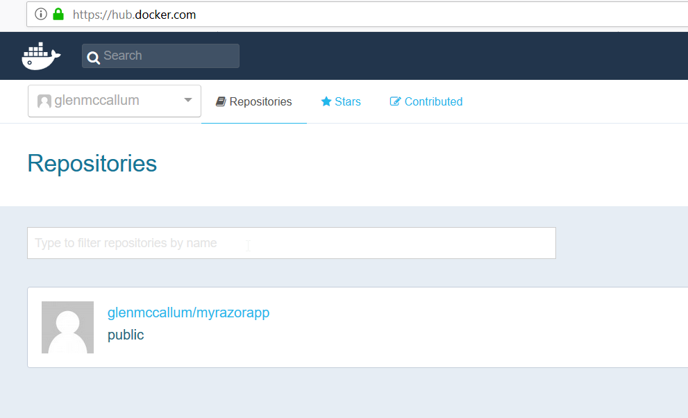 MyRazorApp on Docker Hub